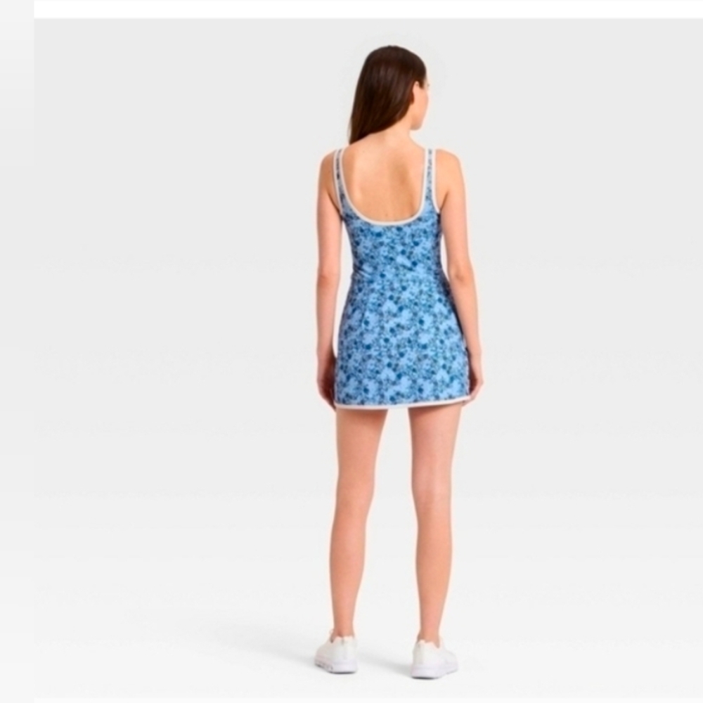 Joylab Women's Knit Piped Wrap Active Dress - Picture 3 of 8